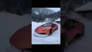 Lamborghini huracan 🤩ice❄️drifting💨 #shorts #youtubeshorts #supercar #lamborghini #iloveyourvoice