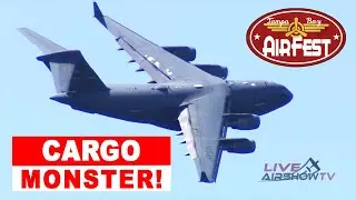 The C-17 Globemaster III is a BEHEMOTH, but can still stop on a dime!  😲✈️🇺🇸🛬