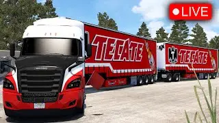 🔴 DOBLE Trailer de TECATE Cerveza Cascadia American Truck Simulator