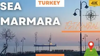 Marmara sea | Turkey Istanbul | European Side of Istanbul Walking Tour | 4K 2023