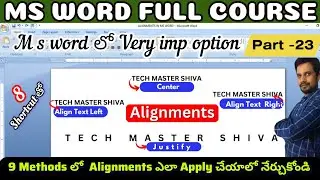 ALIGNMENT IN MS WORD | PARAGRAPH ALIGNMENT IN MS WORD| LEFT ALIGN RIGHT ALIGN CENTER JUSTIFY
