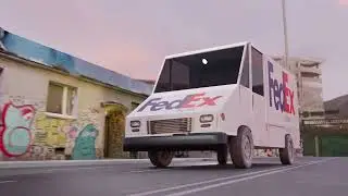 Blender Animation || van drift || Fed Ex