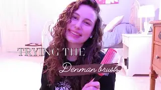 first time using the denman brush on my WAVY/CURLY hair