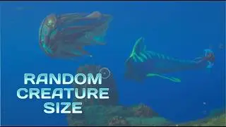 Subnautica 2 but creatures sizes are random!