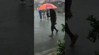 Heavy rains 🌧️ ☔ are an opportunity to take a shower 🚿 for free #kristine #typhoon #rain
