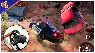 USEI O VOLANTE EM PERSEGUIÇÕES POLICIAIS REALISTAS NO BEAMNG DRIVE