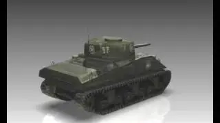 3D Model WW2 M4A1 Sherman Medium Tank. Review