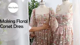 Sewing Magic: From Fabric to Fabulous - Making a Stunning Floral Beading Dress with Ease