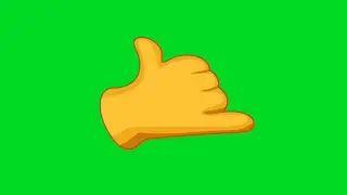 Call Me Hand Emoji Green Screen