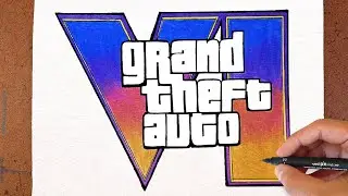 Como Desenhar a Logo do GTA 6 | Rockstar Games GTA IV