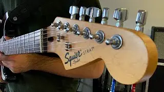 SQUIER by FENDER STRAT sounds and plays great! - Cheap Guitar! Quick Demo