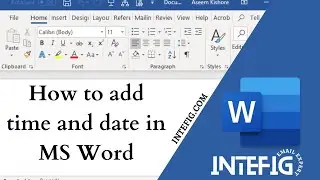 How to add time and date in MS Word