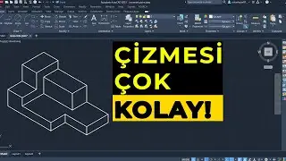 AutoCAD Dersleri -İzometrik Çizim -Örnek-2 | AutoCAD 2024