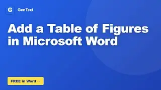 How to Add a Table of Figures in Microsoft Word