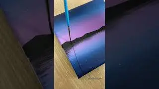 Moonlight Painting Easy | Painting Acrylic on Canvas | Moonlight Scenery Painting 