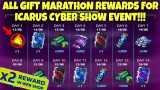 🎁 ALL ICARUS CYBER SHOW GIFT MARATHON REWARDS!!! -  War Robots 10.3 🔥
