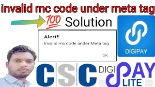 Invalid mc code under meta tag solution | csc Digipay lite | csc