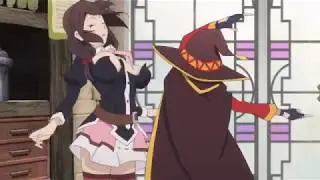 Megumin slaps Yunyun's oppais ♥ KONOSUBA ♥ S1E11/OVA1 dub