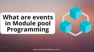 What are events in Module programming