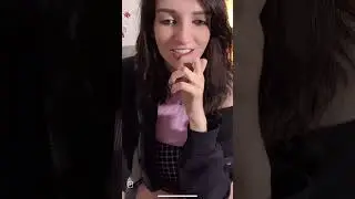 Girl in mini skirt live on TikTok 