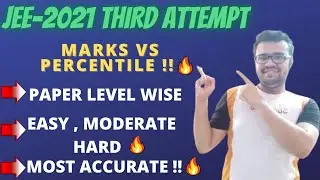 👉SHIFT WISE 🔥JEE MAIN 2021 MARKS VS PERCENTILE ANALYSIS   |PAPER LEVEL WISE|JEE 2021 RESULT|NTA🔥🔥