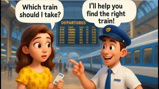 English Conversation at the Train Station | Travel English Practice