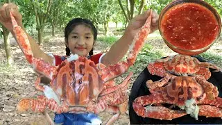 Yummy 20$ blue crabs is very very good for cooking / The pleasure solo cooking in nature