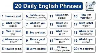 Master Everyday English: 20 Essential Daily Phrases for Beginners & Intermediates