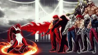 [KOF Mugen] Orochi Iori Yasakani Blood Vs 8 MUlti Rugal Team