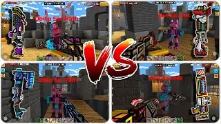 Ultimatum VS Chickaboom VS Viking VS Last Squeak - Pixel Gun 3D - Damage + Gameplay