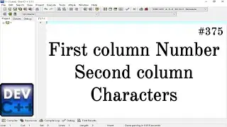 First column Number and second column Characters in C Language || Simple Method Apply