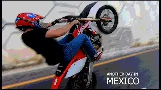 He does a WHEELIE with MOTOR TURNED OFF... | Riding in Mexico