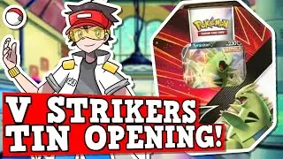 TYRANITAR V Strikers Tin OPENING! // PokéFacts Pack Opening