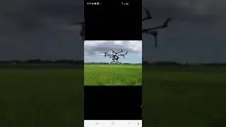 Using Drone to Fertilizer Rice Fields in Japan