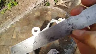 Cleaning an old steel rule