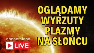Protuberancje na żywo przez teleskop w paśmie H-Alpha - Nocne Niebo live