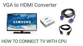 VGA to HDMI converter|Adapter to connect cpu with led tv|how to use tv as a monitor