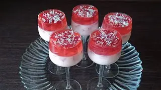Желе з йогурту та полуниці - найкращий десерт у спекотний день! 🍧🍓