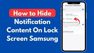 How To Hide Notification Content On Lock Screen Samsung