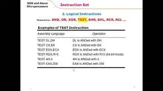EEE342-MP-8b: Instructions set, instructions TEST, rotate and shift