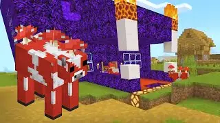 Нашествие ГРИБНЫХ КОРОВ на мою деревню Майнкрафт