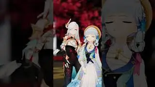 Shenhe & Ayaka -  Violin dance, Genshin Impact. [MMD]