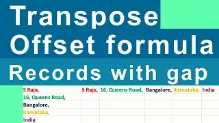 Excel: How to Transpose Cells with the Offset Formula in seconds