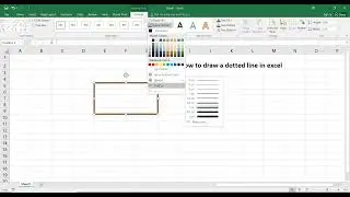 How to draw a dotted line in excel