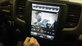Installation Oem fit Tesla look android navigation backup camera Dodge Ram 1500