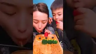 ASMR YEMEK VİDEOLARI KORELİ KADIN VE ÇOCUĞU 😍#3