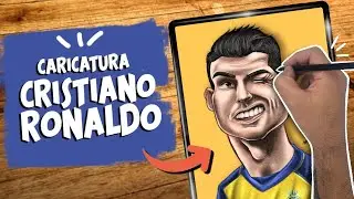 COMO DESENHAR UMA CARICATURA DO CRISTIANO RONALDO  - PASSO À PASSO + DICAS.