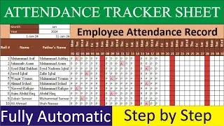 Fully Automatic Employee Attendance Tracker | Attendance Sheet in Excel