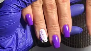 Beautiful purple nail design