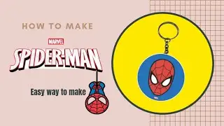 How to make spiderman keychain at home | homemade spiderman keychain